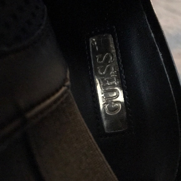 Guess Open Heel Leather Mesh Booties - Picture 4 of 6